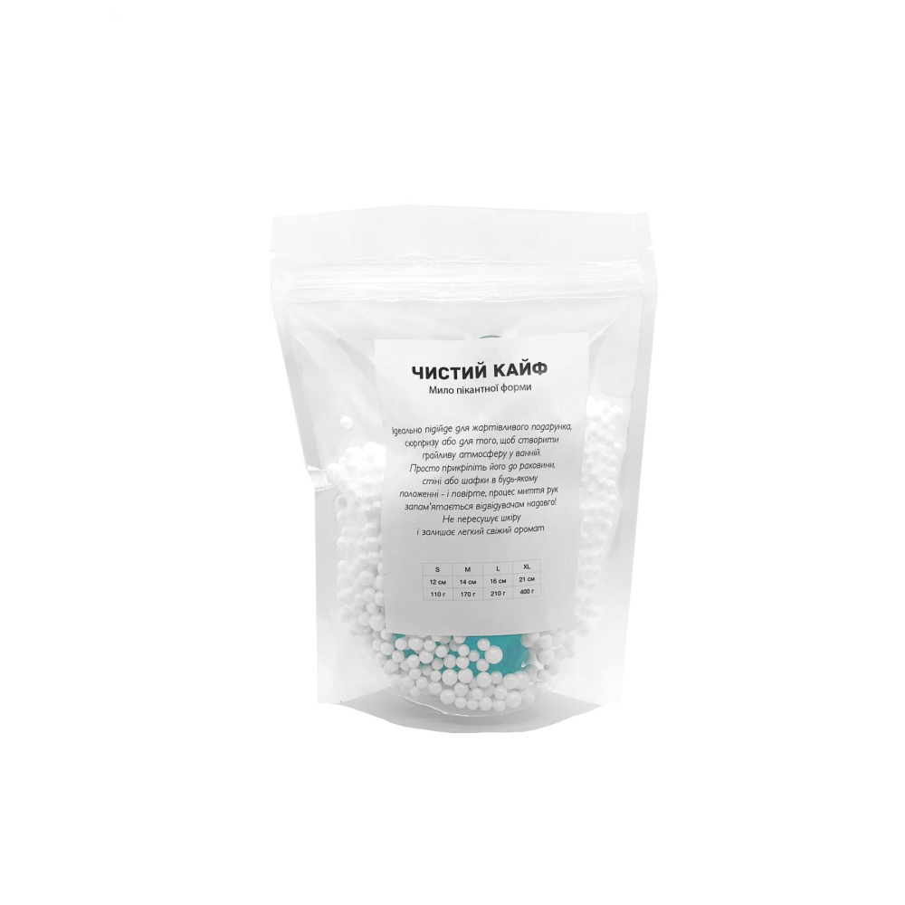 Крафтовое мыло-член с присоской Чистий Кайф Turquoise size S натуральное