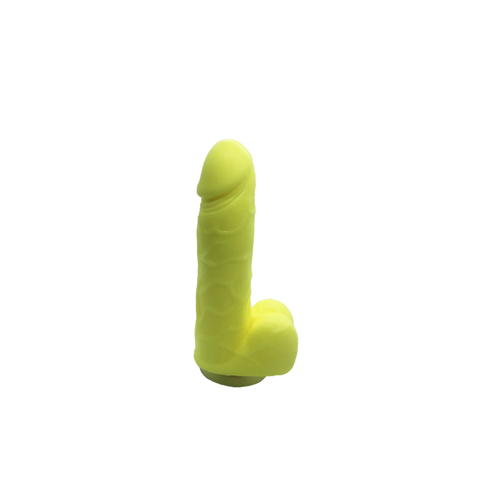 Крафтовое мыло-член с присоской Чистий Кайф Yellow size S натуральное