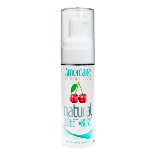 Лубрикант на водной основе с экстрактом фитопланктона Amoreane Cherry (50 мл), морской коллаген