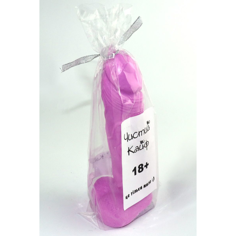 Крафтовое мыло-член с присоской Чистий Кайф Violet size L натуральное