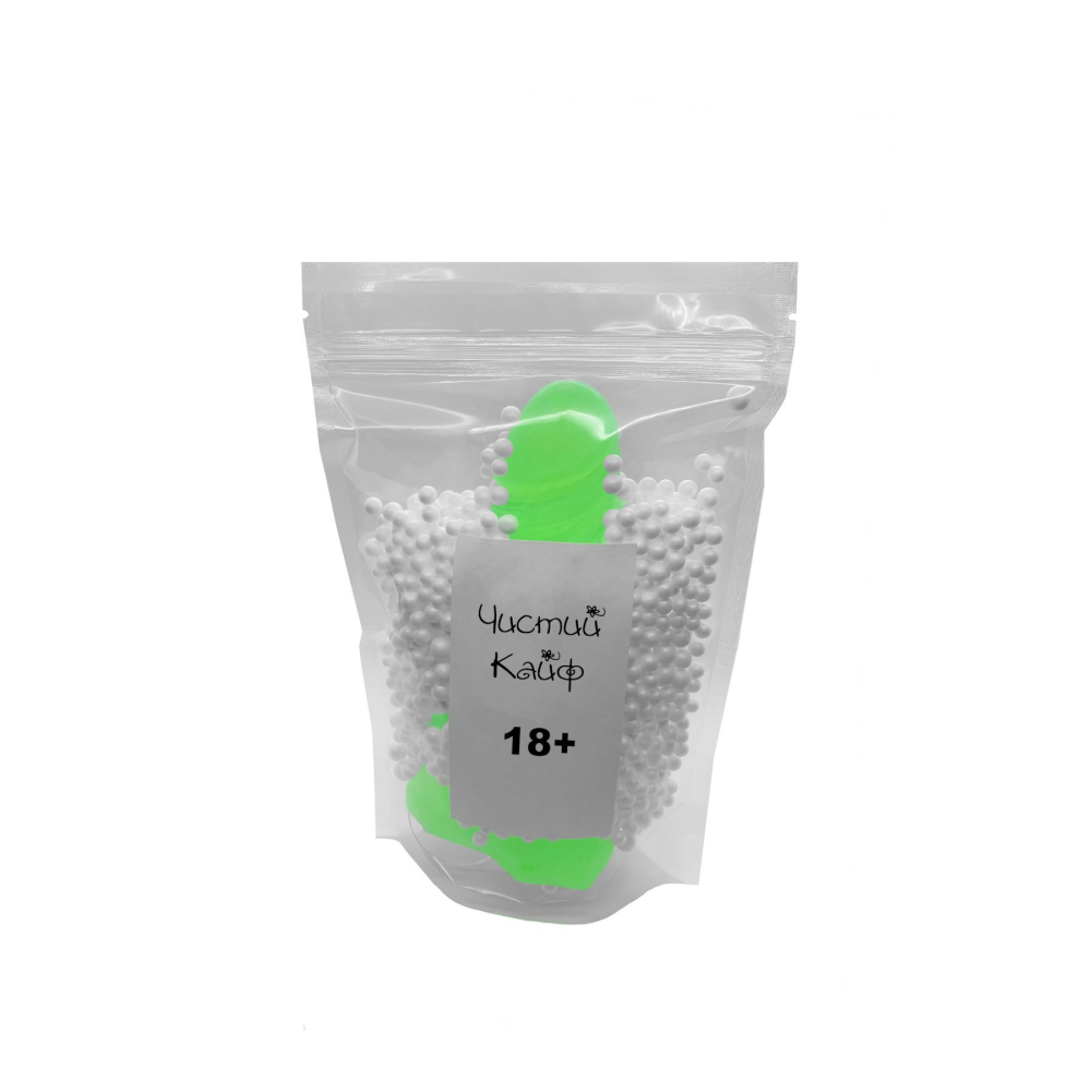 Крафтовое мыло-член с присоской Чистий Кайф Green size M, натуральное