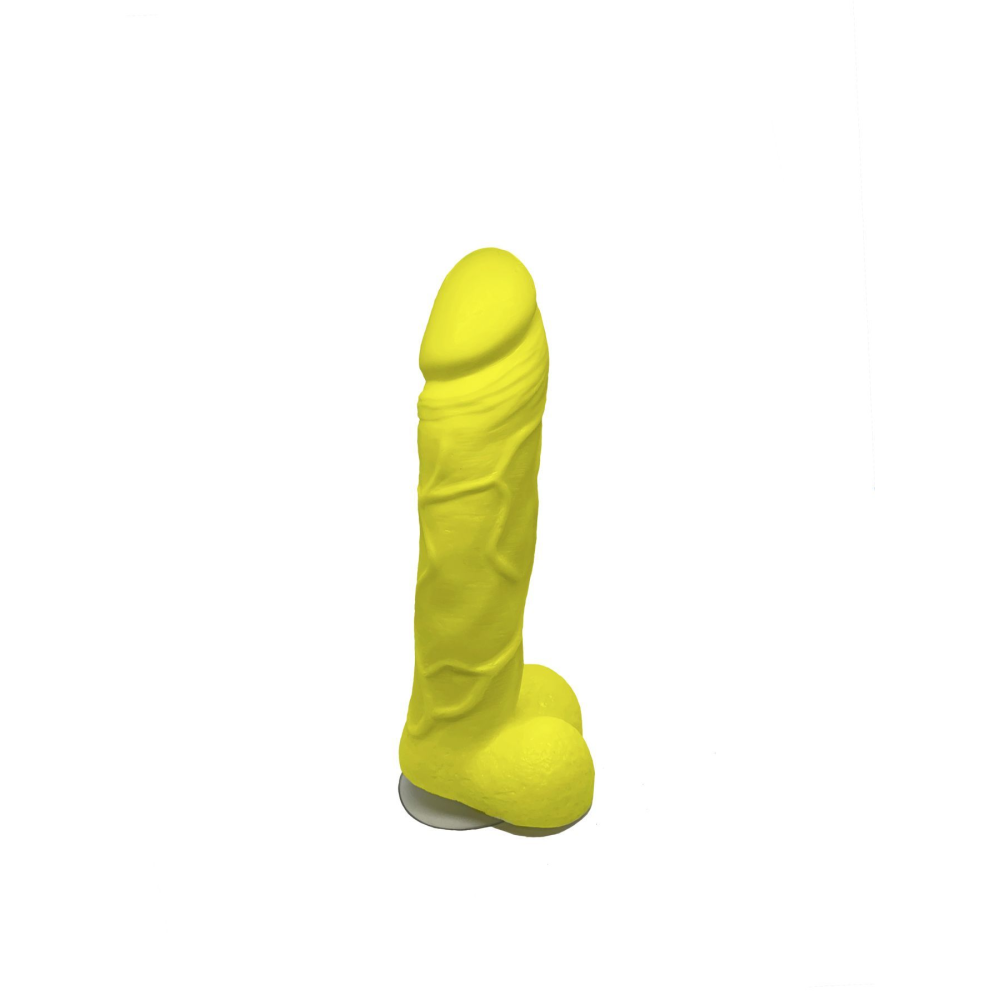 Крафтовое мыло-член с присоской Чистий Кайф Yellow size L, натуральное